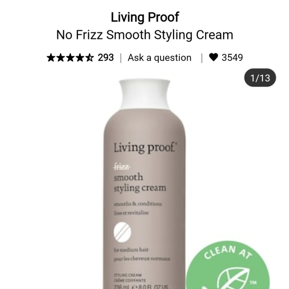 Sephora Other - NWOB LIVING PROOF NO FRIZZ SMOOTH STYLING CREAM